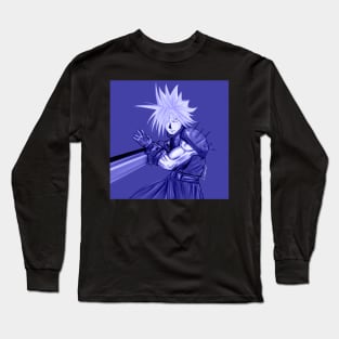 anime cloud ecopop blue art Long Sleeve T-Shirt